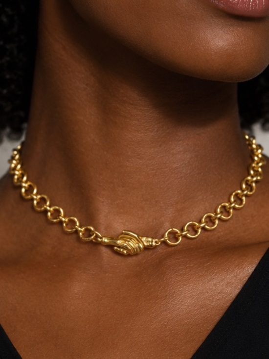 Anthropologie Jewelry - Hands of Friendship Choker Necklace